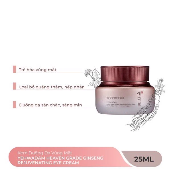 Kem Dưỡng Trẻ Hóa Da Vùng Mắt YEHWADAM HEAVEN GRADE GINSENG REJUVENATING EYE CREAM